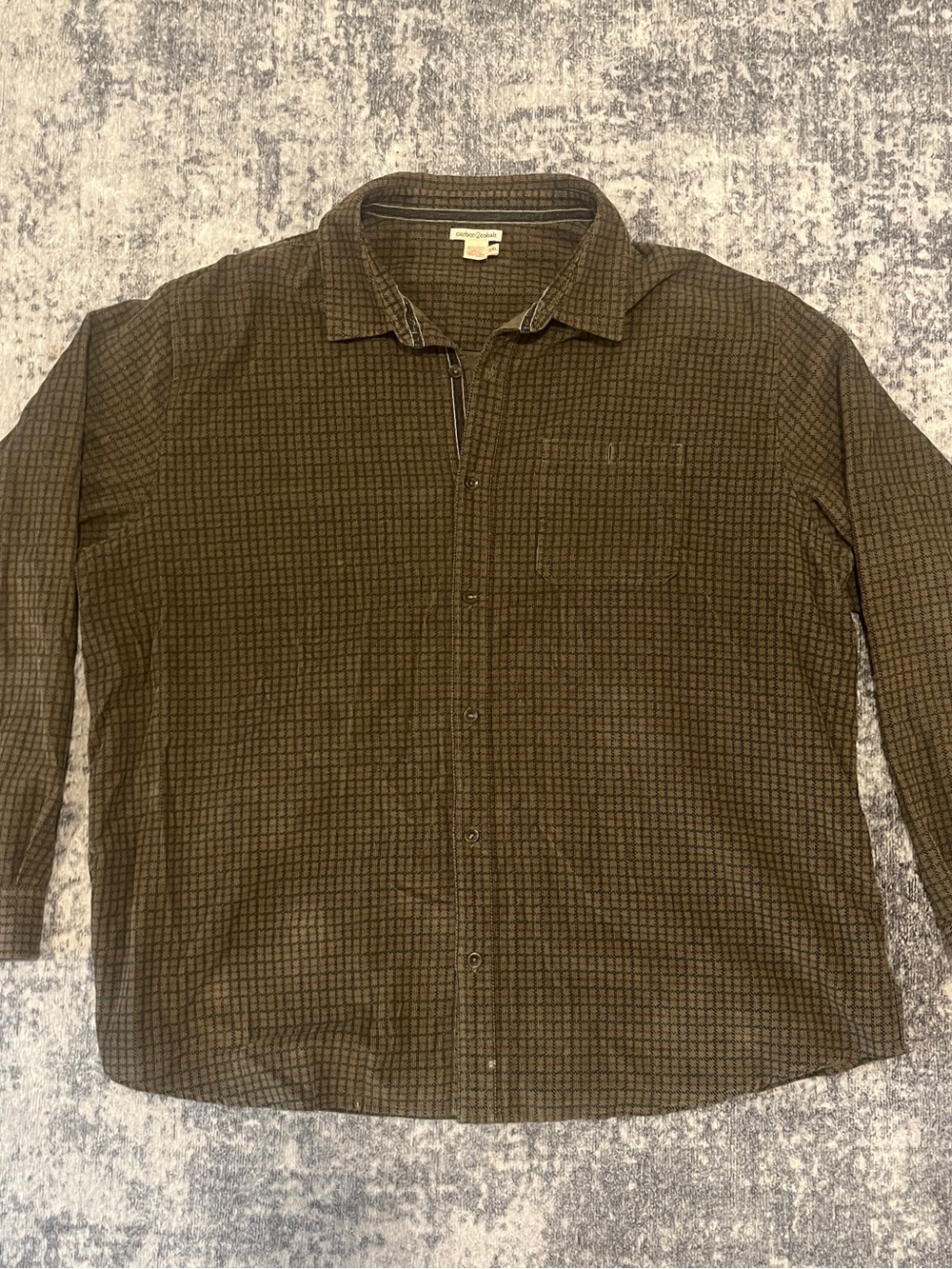 Carbon2Cobalt Olive Plaid Button-Up Shirt